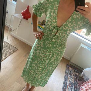 Lost and Wander Ticket To Bali Printed Midi Dress